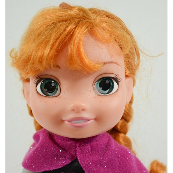 Disney Jakks Pacific Frozen Toddler Anna 13" Doll Toy - No Shoes - Picture 2 of 9